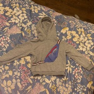Marc Jacobs Gray Hoodie with Blue Accent
